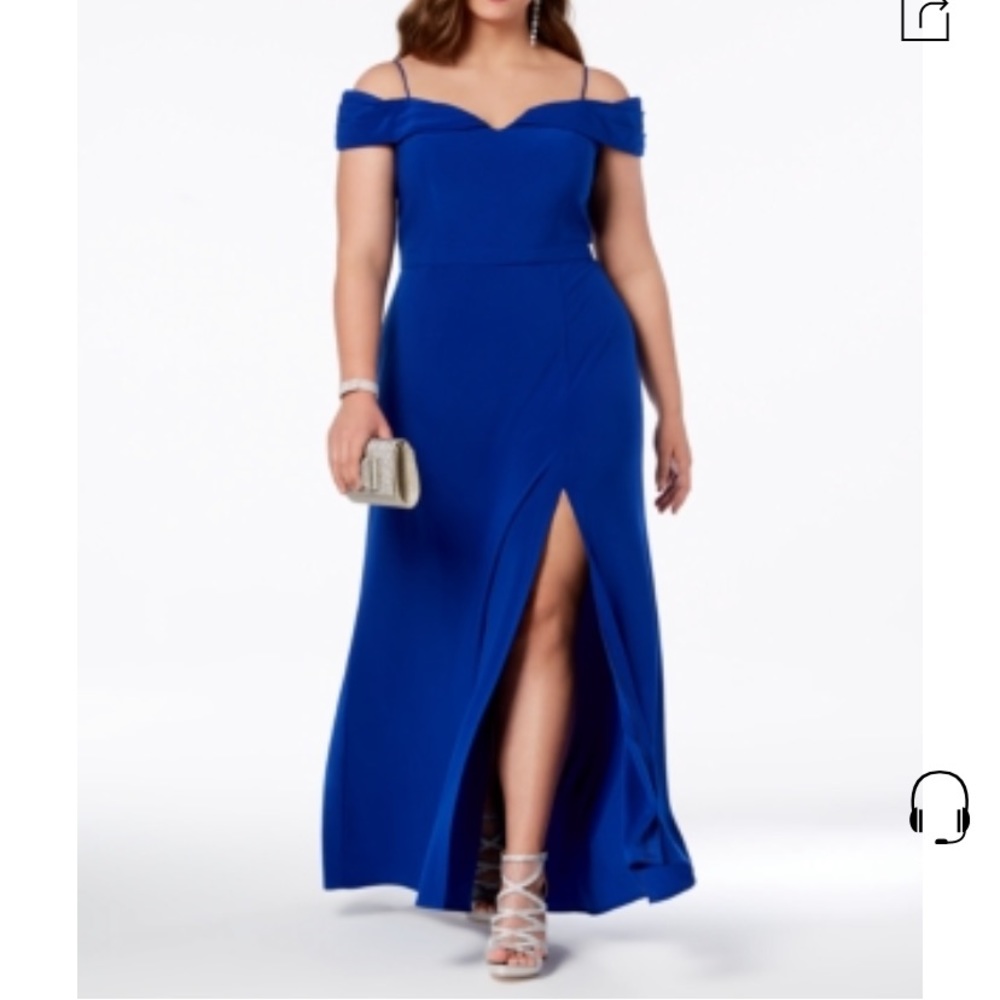 Morgan & Co. Off-The-Shoulder Gown Plus 14W like new